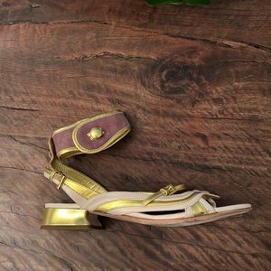Prada suede sandals with block heel